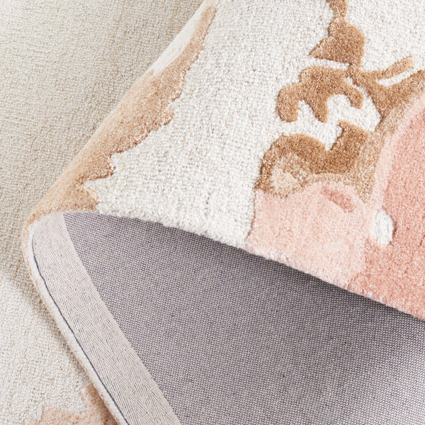 Safavieh Fifth Hand-Tufted Area Rug In Beige And Rust With Abstract Modern Design, Low-Profile 3/8" Pile, Wool-Blend Comfort 8'-0" x 10'-0" FTV507P-8