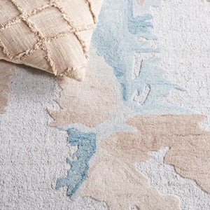 Safavieh Fifth Avenue Hand-tufted Runner - Modern Elegance In Abstract Design For Hallways Or Living Spaces Grey ,Beige 55% Wool,20% Polyester,15% Viscose,10% Cotton Ftv508f-5