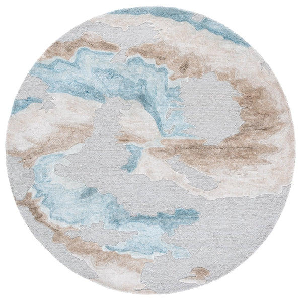 Safavieh Fifth Avenue Hand-tufted Runner - Modern Elegance In Abstract Design For Hallways Or Living Spaces Grey ,Beige 55% Wool,20% Polyester,15% Viscose,10% Cotton Ftv508f-6r