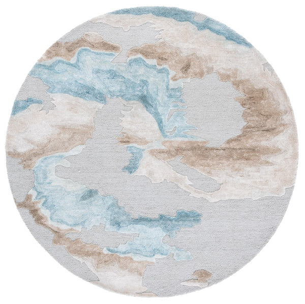 Safavieh Fifth Avenue Hand-tufted Area Rug – Modern Abstract Design For Stylish Living Spaces & Offices Grey ,Beige 55% Wool,20% Polyester,15% Viscose,10% Cotton Ftv508f-4