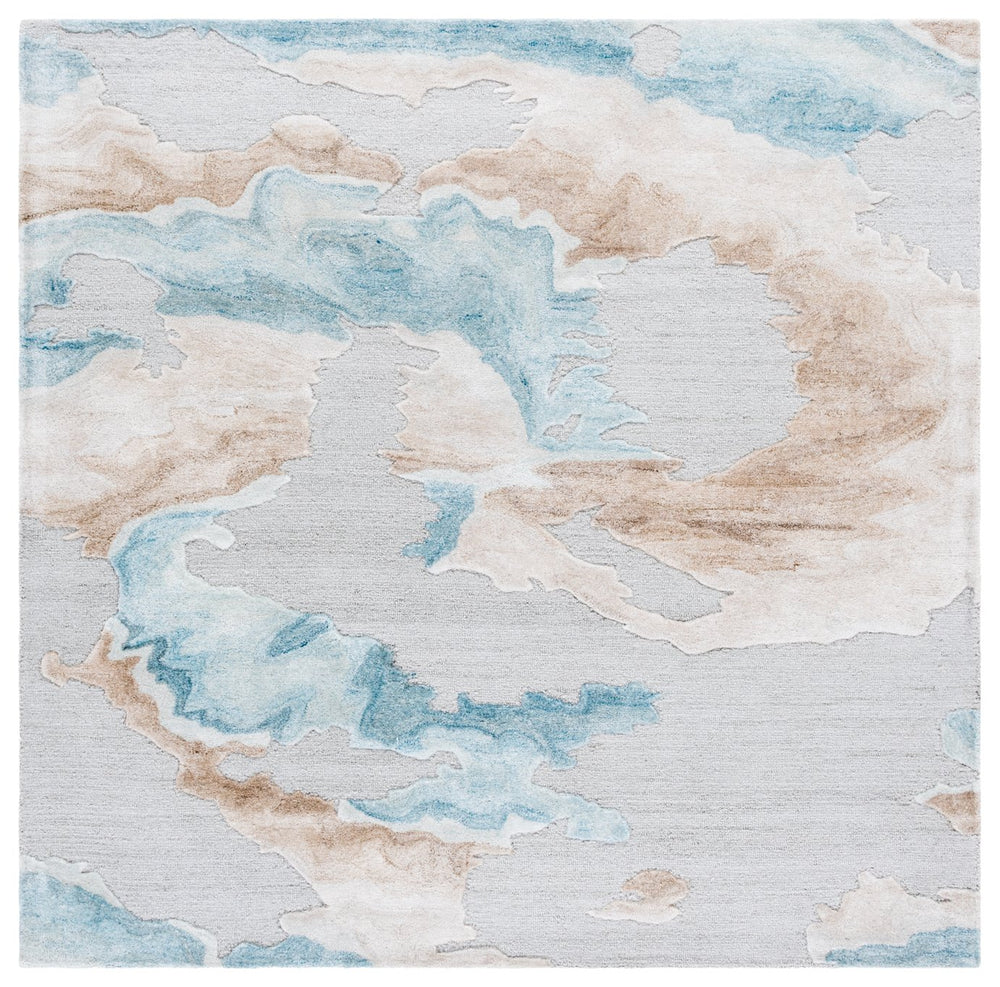 Safavieh Fifth Avenue Hand-tufted Runner - Modern Elegance In Abstract Design For Hallways Or Living Spaces Grey ,Beige 55% Wool,20% Polyester,15% Viscose,10% Cotton Ftv508f-6sq