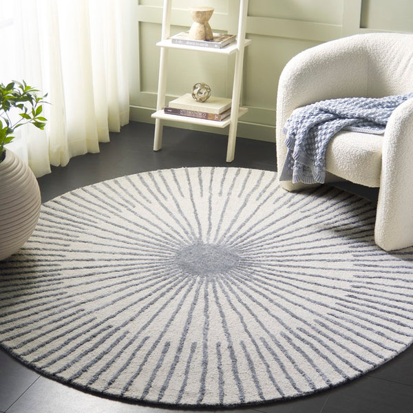 Safavieh Fifth Avenue 551f Modern Area Rug - Hand-tufted Luxury In Stylish Neutral Tones For Any Room Decor Ivory ,Grey 50% Wool,30% Pet Yarn,20% Cotton Ftv551f-3r