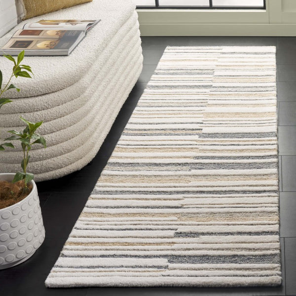 Safavieh Fifth Avenue Hand-Tufted Wool Cotton Runner Rug for Hallways and Entryways Ivory Beige 2'-3" x 8'-0" FTV602A-28