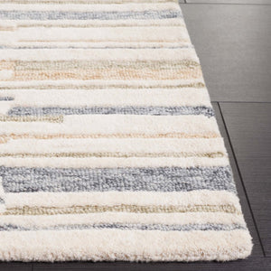 Safavieh Fifth Avenue Hand-Tufted Wool Cotton Runner Rug for Hallways and Entryways Ivory Beige 4'-0" x 6'-0" FTV602A-4