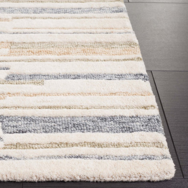 Safavieh Fifth Avenue Hand-Tufted Wool Cotton Runner Rug for Hallways and Entryways Ivory Beige 5'-0" x 8'-0" FTV602A-5