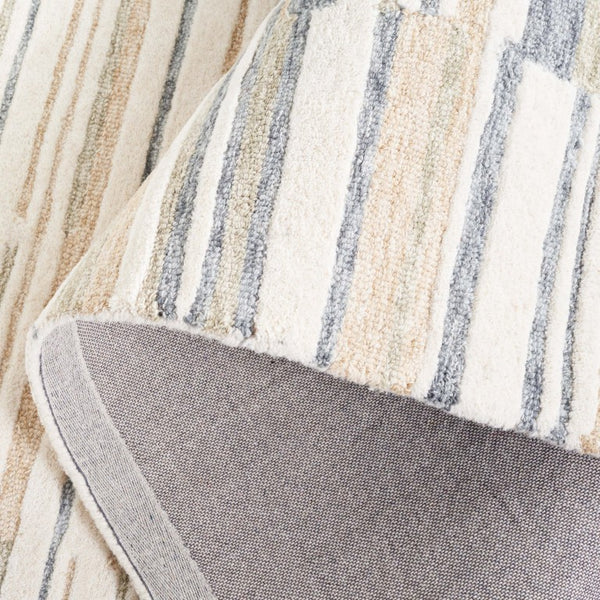Safavieh Fifth Avenue Hand-Tufted Wool Cotton Runner Rug for Hallways and Entryways Ivory Beige 6'-0" x 9'-0" FTV602A-6