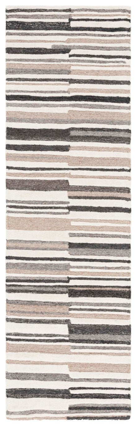Safavieh Fifth Avenue Hand-Tufted Wool Cotton Runner Rug for Hallways and Entryways Ivory Grey 2'-3" x 8'-0" FTV602F-28