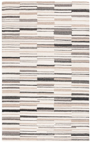 Safavieh Fifth Avenue Hand-Tufted Wool Cotton Runner Rug for Hallways and Entryways Ivory Grey 5'-0" x 8'-0" FTV602F-5