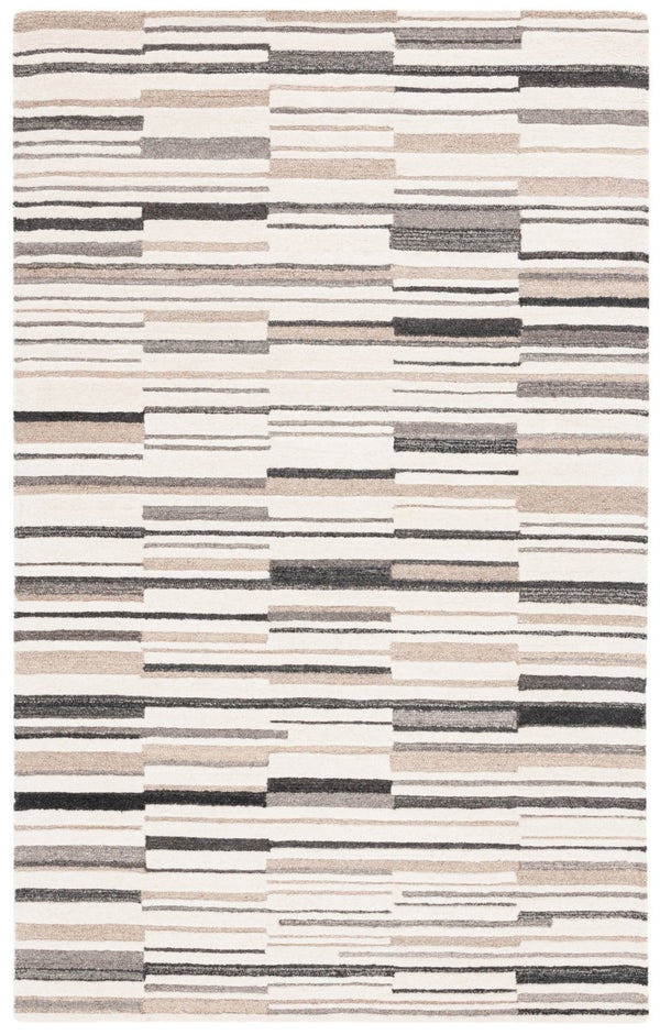 Safavieh Fifth Avenue Hand-Tufted Wool Cotton Runner Rug for Hallways and Entryways Ivory Grey 6'-0" x 9'-0" FTV602F-6