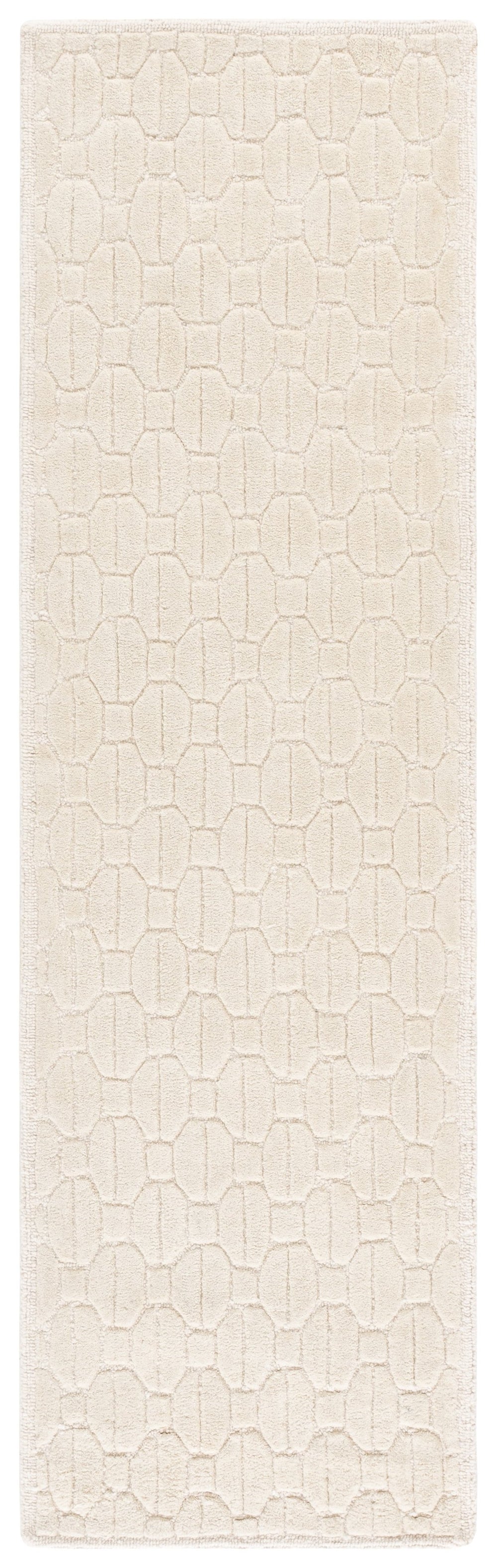 Safavieh Fifth Avenue Ivory Hand-Tufted Wool-Cotton Rug — Elegant Geometric Texture, Durable & Soft Underfoot 9'-0" x 12'-0" FTV652A-9