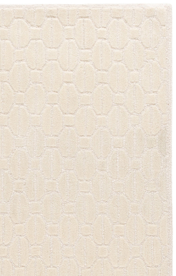 Safavieh Fifth Hand-Tufted Ivory Area Rug — Wool-Cotton Blend, Low-Profile Pile, Geometric Modern Elegance For Living Spaces 6'-0" x 6'-0" FTV652A-6SQ