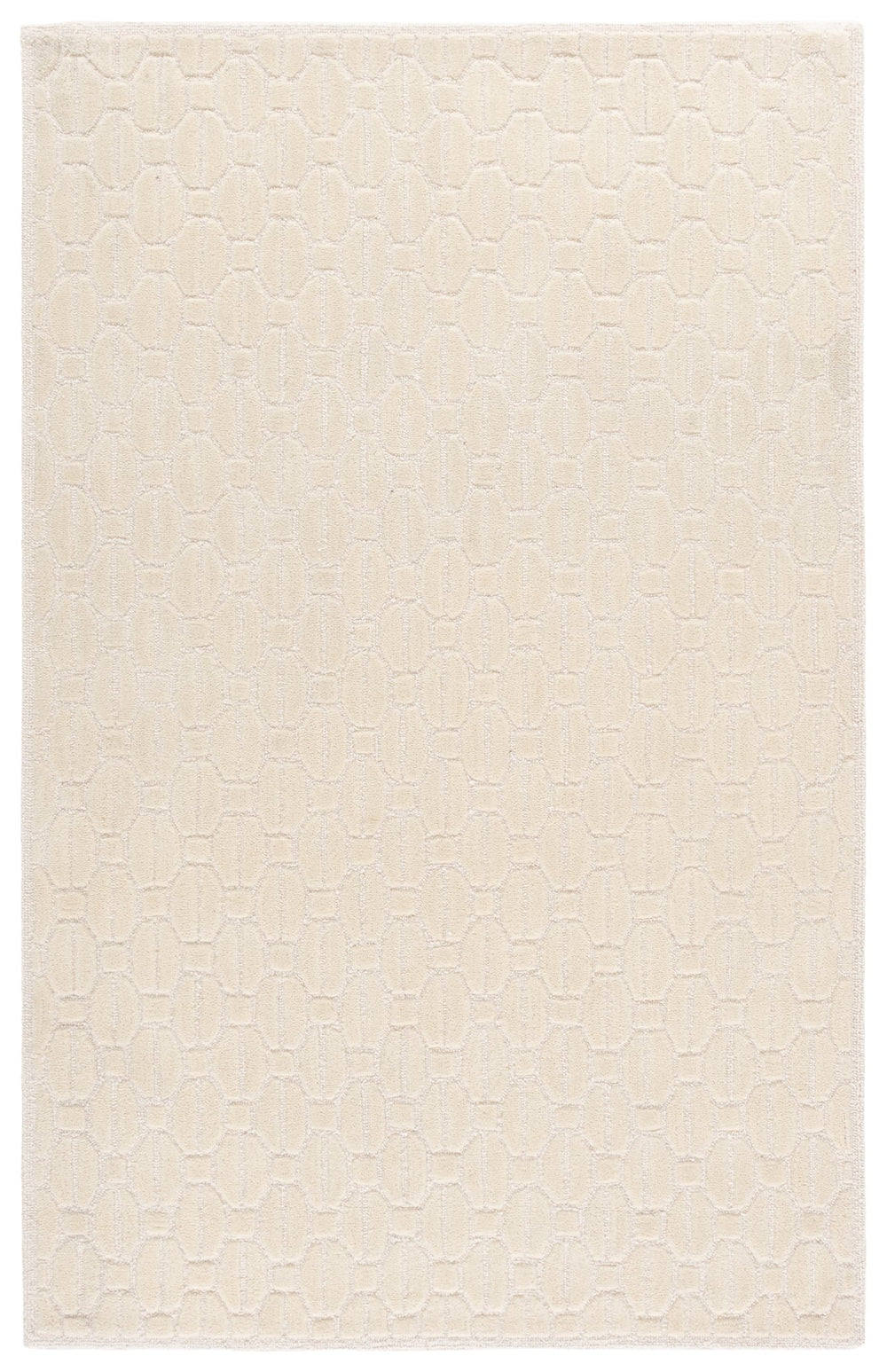 Safavieh Fifth Hand-Tufted Ivory Area Rug — Wool-Cotton Blend, Low-Profile Pile, Geometric Modern Elegance For Living Spaces 6'-0" x 6'-0" FTV652A-6SQ