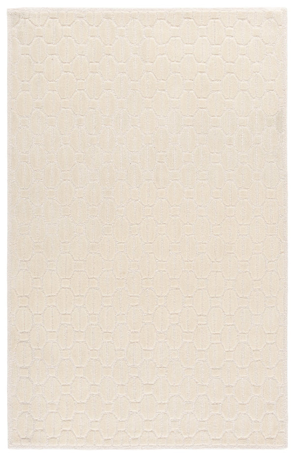 Safavieh Fifth Hand-Tufted Ivory Area Rug — Wool-Cotton Blend, Low-Profile Pile, Geometric Modern Elegance For Living Spaces 6'-0" x 6'-0" FTV652A-6SQ