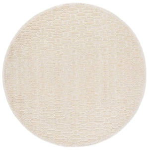 Safavieh Fifth Hand-Tufted Ivory Area Rug — Wool-Cotton Blend, Low-Profile Pile, Geometric Modern Elegance For Living Spaces 6'-0" x 6'-0" FTV652A-6SQ
