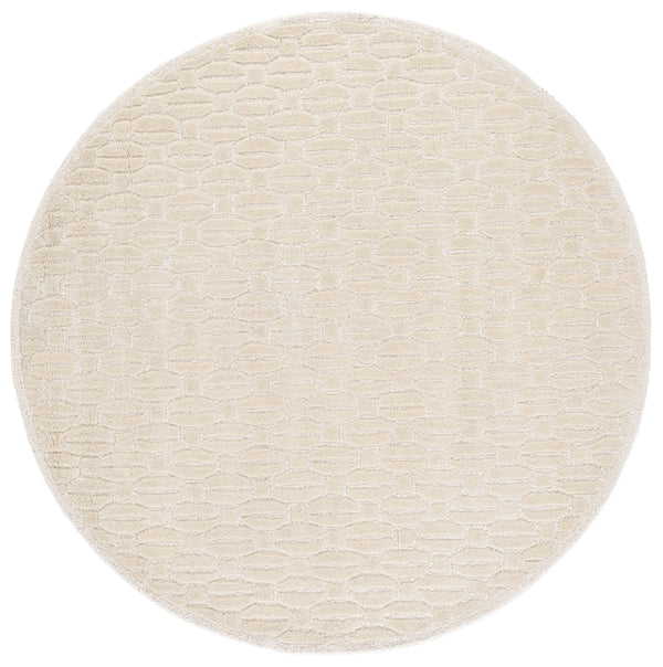 Safavieh Fifth Hand-Tufted Ivory Area Rug — Wool-Cotton Blend, Low-Profile Pile, Geometric Modern Elegance For Living Spaces 6'-0" x 6'-0" FTV652A-6SQ