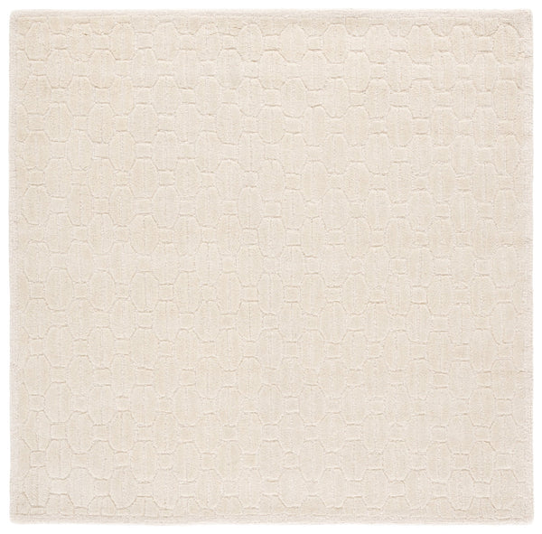 Safavieh Fifth Hand-Tufted Ivory Area Rug — Wool-Cotton Blend, Low-Profile Pile, Geometric Modern Elegance For Living Spaces 6'-0" x 6'-0" FTV652A-6SQ