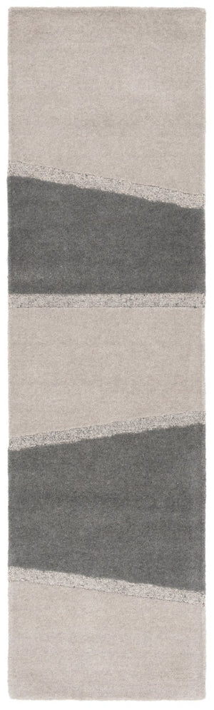 Safavieh Fifth Avenue Wool Runner Rug Hand Tufted Striped Hallway Accent in Grey Charcoal 2'-3" x 8'-0" FTV704F-28