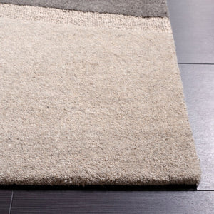 Safavieh Fifth Avenue Wool Runner Rug Hand Tufted Striped Hallway Accent in Grey Charcoal 5'-0" x 8'-0" FTV704F-5