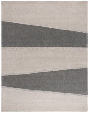 Safavieh Fifth Avenue Wool Runner Rug Hand Tufted Striped Hallway Accent in Grey Charcoal 8'-0" x 10'-0" FTV704F-8