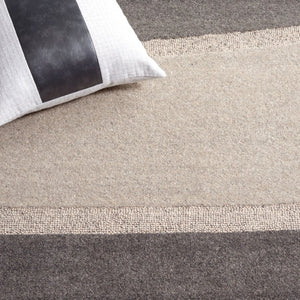 Safavieh Fifth Avenue Wool Runner Rug Hand Tufted Striped Hallway Accent in Grey Charcoal 8'-0" x 10'-0" FTV704F-8