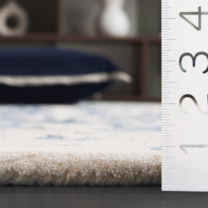 Safavieh Fifth Avenue Hand Tufted Runner Rug - Modern Abstract Design, Luxurious Wool & Viscose Blend, 8ft Length Blue ,Ivory 60% Wool,30% Viscose,10% Cotton Ftv751m-5