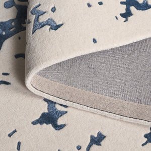 Safavieh Fifth Avenue Hand Tufted Runner Rug - Modern Abstract Design, Luxurious Wool & Viscose Blend, 8ft Length Blue ,Ivory 60% Wool,30% Viscose,10% Cotton Ftv751m-5