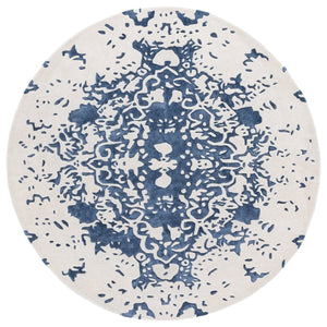 Safavieh Fifth Avenue Hand Tufted Runner Rug - Modern Abstract Design, Luxurious Wool & Viscose Blend, 8ft Length Blue ,Ivory 60% Wool,30% Viscose,10% Cotton Ftv751m-6r