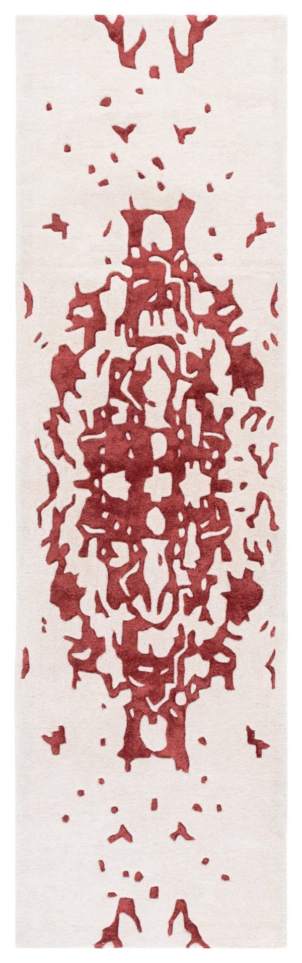 Safavieh Fifth Avenue Hand Tufted Runner Rug - Modern Abstract Design, Luxurious Wool & Viscose Blend, 8ft Length Red ,Blue 60% Wool,30% Viscose,10% Cotton Ftv751q-28