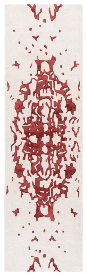 Safavieh Fifth Avenue Handcrafted Area Rug - Modern Teal And Ivory Abstract Design For Luxurious Spaces Red ,Blue 60% Wool,30% Viscose,10% Cotton Ftv751q-8