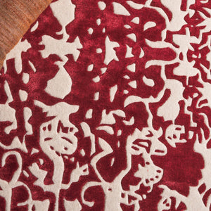 Safavieh Fifth Avenue Hand Tufted Runner Rug - Modern Abstract Design, Luxurious Wool & Viscose Blend, 8ft Length Red ,Blue 60% Wool,30% Viscose,10% Cotton Ftv751q-5