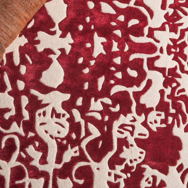 Safavieh Fifth Avenue Hand Tufted Runner Rug - Modern Abstract Design, Luxurious Wool & Viscose Blend, 8ft Length Red ,Blue 60% Wool,30% Viscose,10% Cotton Ftv751q-5