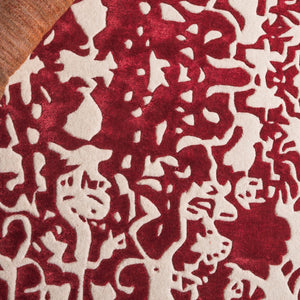 Safavieh Fifth Avenue Handcrafted Area Rug - Modern Teal And Ivory Abstract Design For Luxurious Spaces Red ,Blue 60% Wool,30% Viscose,10% Cotton Ftv751q-8