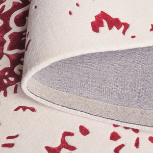 Safavieh Fifth Avenue Hand Tufted Runner Rug - Modern Abstract Design, Luxurious Wool & Viscose Blend, 8ft Length Red ,Blue 60% Wool,30% Viscose,10% Cotton Ftv751q-5