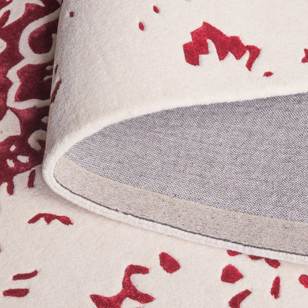 Safavieh Fifth Avenue Hand Tufted Runner Rug - Modern Abstract Design, Luxurious Wool & Viscose Blend, 8ft Length Red ,Blue 60% Wool,30% Viscose,10% Cotton Ftv751q-5