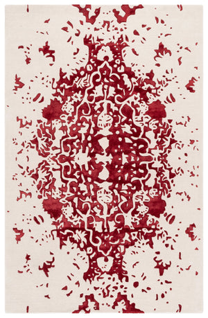 Safavieh Fifth Avenue Hand Tufted Runner Rug - Modern Abstract Design, Luxurious Wool & Viscose Blend, 8ft Length Red ,Blue 60% Wool,30% Viscose,10% Cotton Ftv751q-5