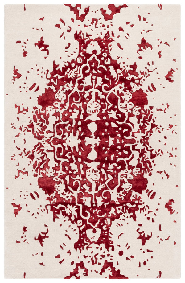 Safavieh Fifth Avenue Hand Tufted Runner Rug - Modern Abstract Design, Luxurious Wool & Viscose Blend, 8ft Length Red ,Blue 60% Wool,30% Viscose,10% Cotton Ftv751q-5