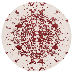 Safavieh Fifth Avenue Handcrafted Area Rug - Modern Teal And Ivory Abstract Design For Luxurious Spaces Red ,Blue 60% Wool,30% Viscose,10% Cotton Ftv751q-8