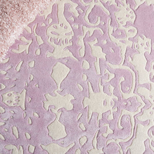 Safavieh Fifth Avenue Hand Tufted Runner Rug - Modern Abstract Design, Luxurious Wool & Viscose Blend, 8ft Length Lavander ,Ivory 60% Wool,30% Viscose,10% Cotton Ftv751v-5