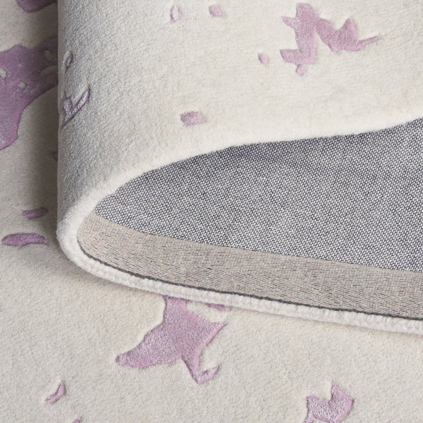 Safavieh Fifth Avenue Hand Tufted Runner Rug - Modern Abstract Design, Luxurious Wool & Viscose Blend, 8ft Length Lavander ,Ivory 60% Wool,30% Viscose,10% Cotton Ftv751v-5