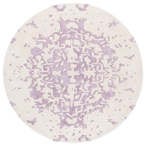 Safavieh Fifth Avenue Hand Tufted Runner Rug - Modern Abstract Design, Luxurious Wool & Viscose Blend, 8ft Length Lavander ,Ivory 60% Wool,30% Viscose,10% Cotton Ftv751v-6r