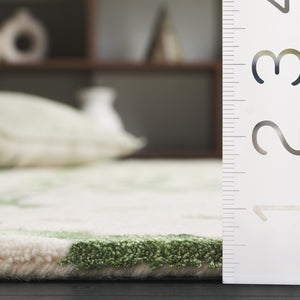 Safavieh Fifth Avenue Handcrafted Area Rug - Modern Teal And Ivory Abstract Design For Luxurious Spaces Green ,Ivory 60% Wool,30% Viscose,10% Cotton Ftv751y-8