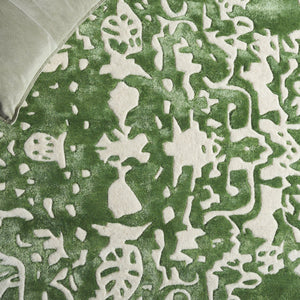 Safavieh Fifth Avenue Hand Tufted Runner Rug - Modern Abstract Design, Luxurious Wool & Viscose Blend, 8ft Length Green ,Ivory 60% Wool,30% Viscose,10% Cotton Ftv751y-5