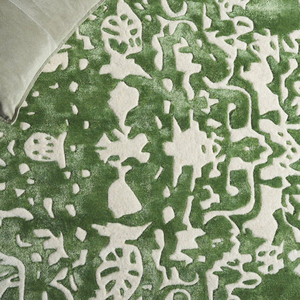 Safavieh Fifth Avenue Handcrafted Area Rug - Modern Teal And Ivory Abstract Design For Luxurious Spaces Green ,Ivory 60% Wool,30% Viscose,10% Cotton Ftv751y-8