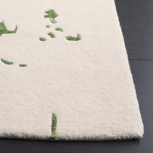 Safavieh Fifth Avenue Handcrafted Area Rug - Modern Teal And Ivory Abstract Design For Luxurious Spaces Green ,Ivory 60% Wool,30% Viscose,10% Cotton Ftv751y-8