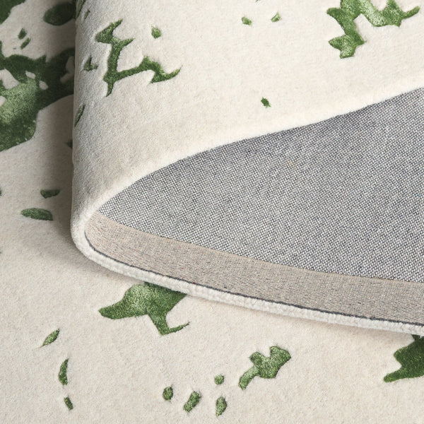 Safavieh Fifth Avenue Hand Tufted Runner Rug - Modern Abstract Design, Luxurious Wool & Viscose Blend, 8ft Length Green ,Ivory 60% Wool,30% Viscose,10% Cotton Ftv751y-5