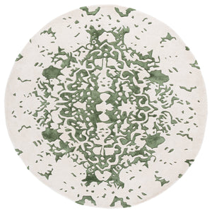 Safavieh Fifth Avenue Hand Tufted Runner Rug - Modern Abstract Design, Luxurious Wool & Viscose Blend, 8ft Length Green ,Ivory 60% Wool,30% Viscose,10% Cotton Ftv751y-6r