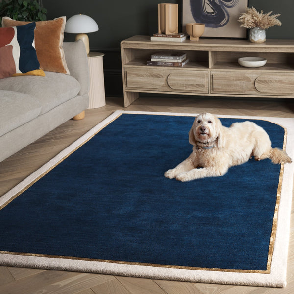 Safavieh Fifth Avenue Hand-tufted Area Rug - Modern Elegance In Rich Color, Perfect For Any Contemporary Space Blue 90% Wool,10% Viscose Ftv752m-5