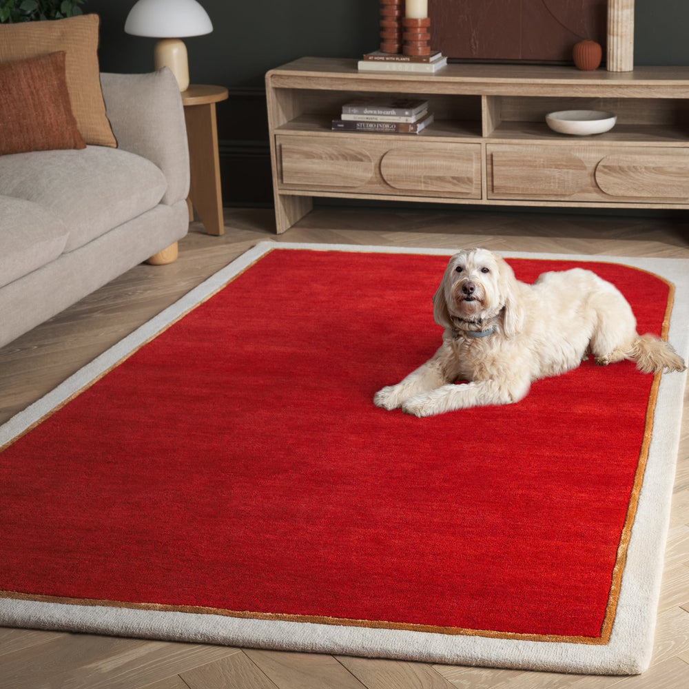 Safavieh Fifth Avenue Hand-tufted Area Rug - Modern Elegance In Rich Color, Perfect For Any Contemporary Space Red 90% Wool,10% Viscose Ftv752q-5