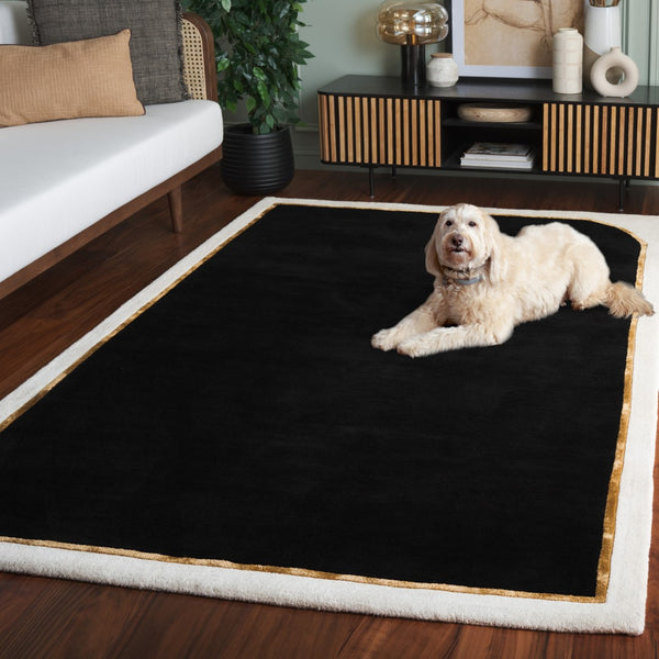 Safavieh Fifth Avenue Hand-tufted Modern Runner In Elegant Teal - Luxurious Wool And Viscose Blend For Home Black 90% Wool,10% Viscose Ftv752z-6