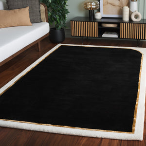 Safavieh Fifth Avenue Hand-tufted Area Rug - Modern Elegance In Rich Color, Perfect For Any Contemporary Space Black 90% Wool,10% Viscose Ftv752z-5